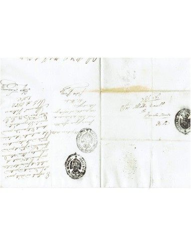FA7987. HISTORIA POSTAL. 1862. Carta del Servicio Nacional circulada de Aguasal a Fuente Olmedo