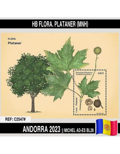 Andorra 2023. HB Flora. Platanus sp (MNH)