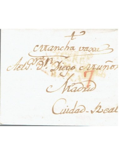 FA8262. PREFILATELIA. 1820, 5 de mayoil. Carta completa circulada de Caceres a Ciudad Real
