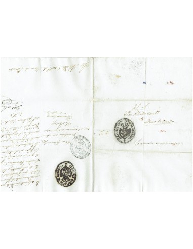 FA8000. HISTORIA POSTAL. 1862. Carta del Servicio Nacional circulada de Aguasal a Llano de Olmedo