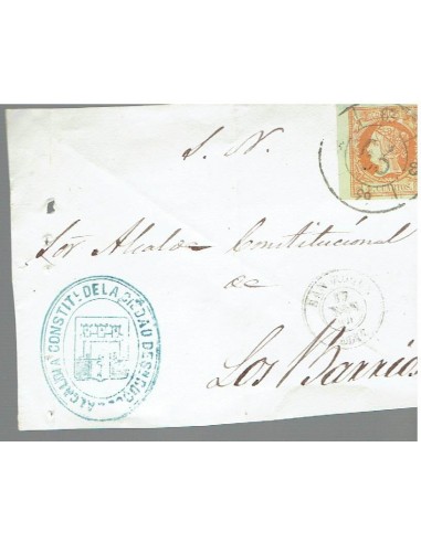 FA8555. HISTORIA POSTAL. 1860, 17 de noviembre, Frontal de San Roque a Los Barrios