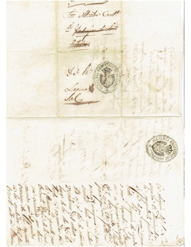 FA8015. HISTORIA POSTAL. Carta del Servicio Nacional circulada de Aguasal a Pedrajas de San Esteban