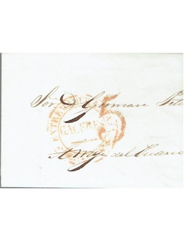 FA8264. PREFILATELIA. 1842, 10 de marzo. Carta completa circulada de Caceres a Arroyo del Puerco