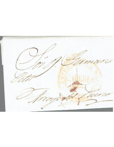 FA8266. PREFILATELIA. 1842, 25 de julio. Carta completa circulada de Caceres a Arroyo del Puerco
