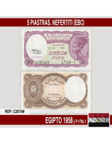 Egipto 1958. 5 piastras. Emisión 1958-1971 (MBC) P-176c.1
