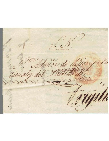 FA8285. PREFILATELIA. 1845, 14 de octubre. Carta completa circulada de Caceres a Trujillo
