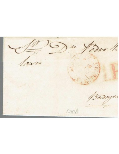 FA8287. PREFILATELIA. 1846, Carta completa circulada de Lobon a Badajoz