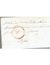 FA8297. PREFILATELIA. 1852, 23 de agosto. Envuelta de carta circulada de Barcarrota a Zafra