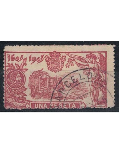 FA8879. HISTORIA POSTAL. 1905, III Centenario de la publicación de El Quijote. Valor de 1p cancelado