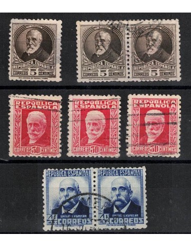 FA8884. HISTORIA POSTAL. 1931-32, Personajes. Conjunto de sellos de esta emision