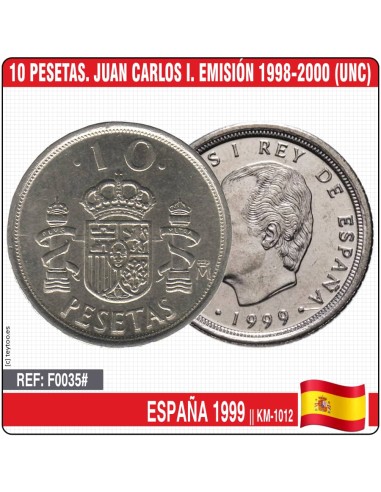 España 1999. 10 pts. Juan Carlos I. Emisión 1998-2000 (UNC) KM-1012