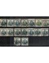 FA8890. HISTORIA POSTAL. 1933-35, Personajes. Conjunto de sellos de 15 c.esta emision