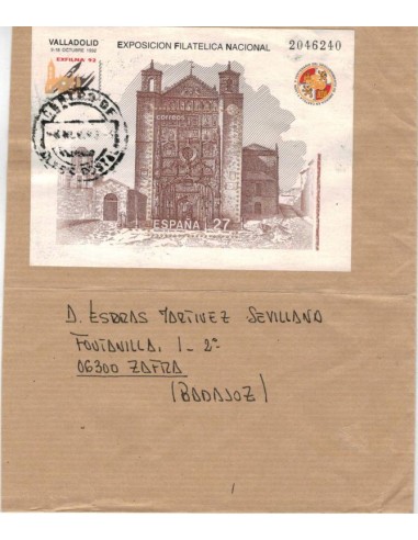 EMS10127. HISTORIA POSTAL. Fragmento postal con franqueo remitido desde Madrid