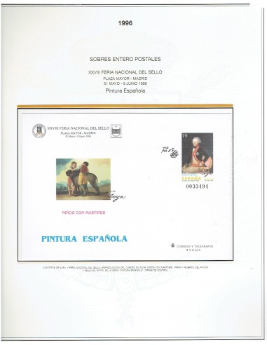 FA9230. HISTORIA POSTAL. 1996, 31 de mayo. XXVIII, Feria Nacional del Sello