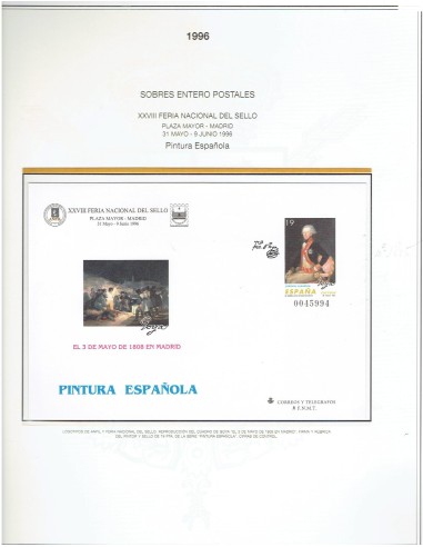 FA9231. HISTORIA POSTAL. 1996, 31 de mayo. XXVIII, Feria Nacional del Sello