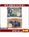 España 1925. 100 pts. Alfonso XIII. Felipe II (BC+) P-69a