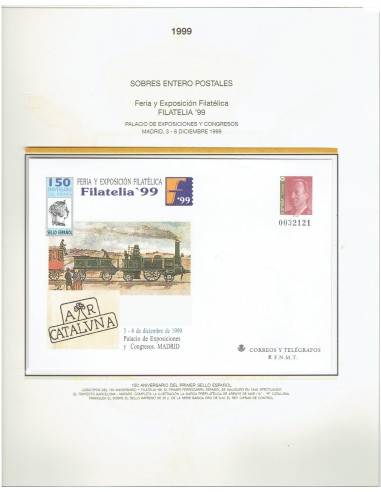 FA9271. HISTORIA POSTAL. 1999, 3 de diciembre. Feria y Exposición Filatélica FILATELIA´99