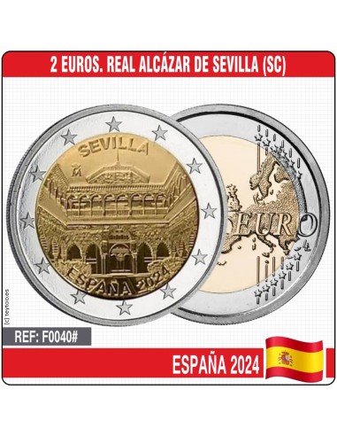 España 2024. 2 €. Patrimonio de la Humanidad. Real Alcázar de Sevilla (SC)
