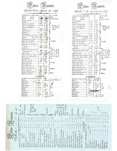 FA8118. DOCUMENTOS. 1877, Listado de productos del almacen Pedro Rautet