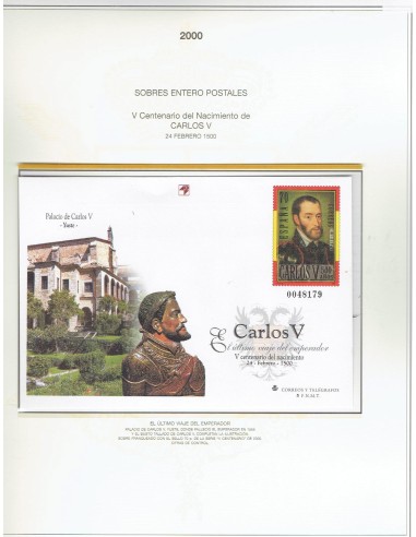 FA9297. HISTORIA POSTAL. 2000, V Centenario del nacimiento de Carlos V