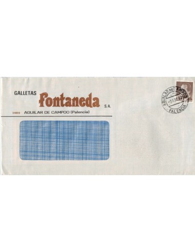 EMS10346. HISTORIA POSTAL. 1987, sobre circulado desde Aguilar de Campoo