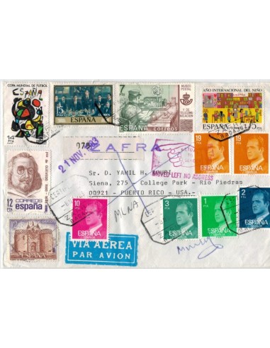 EMS10373. HISTORIA POSTAL. Gran conjunto de 10 sobres circulados con sellos de diversas emisiones