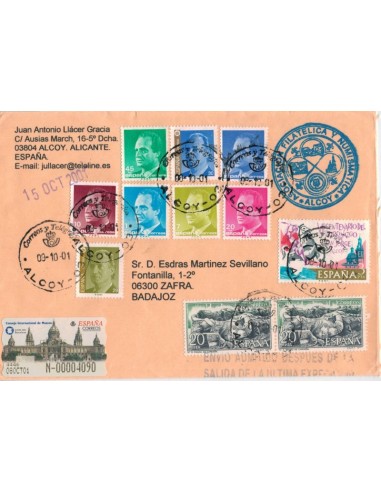 EMS10376. HISTORIA POSTAL. Gran conjunto de 10 sobres circulados con sellos de diversas emisiones
