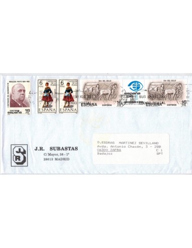 EMS10378. HISTORIA POSTAL. Gran conjunto de 10 sobres circulados con sellos de diversas emisiones