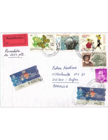 EMS10380. HISTORIA POSTAL. Gran conjunto de 10 sobres circulados con sellos de diversas emisiones