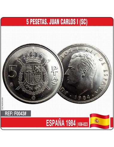 España 1984. 5 pesetas. Juan Carlos I (SC) KM-823