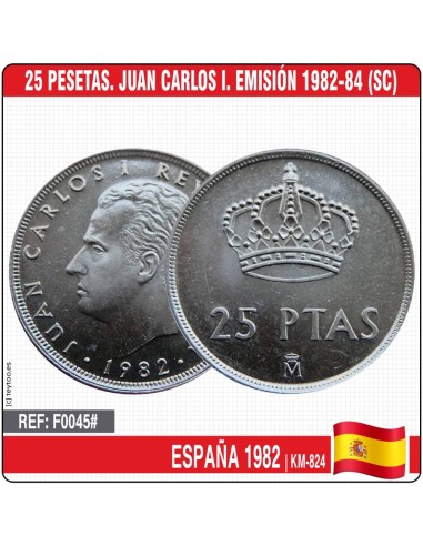 España 1982. 25 pesetas. Juan Carlos I (SC) KM-824
