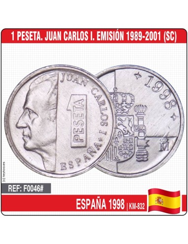 España 1998. 1 peseta. Juan Carlos I (SC) KM-832