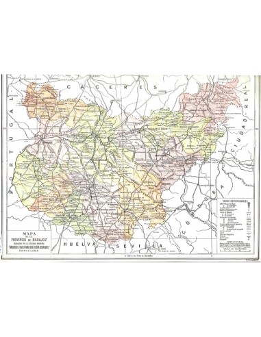 FA9022. CARTOGRAFIA. Mapa de la Provincia de Badajoz