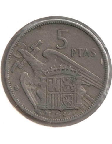 MONEDA DE ESPAÑA DE 5 PESETAS DE 1957 *62
