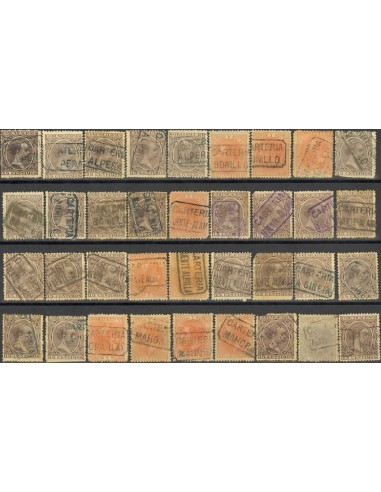 País Vasco. Filatelia. º210, 219. (1900ca). Colección de carterías de la provincia de ALAVA, generalmente buenas estampaciones