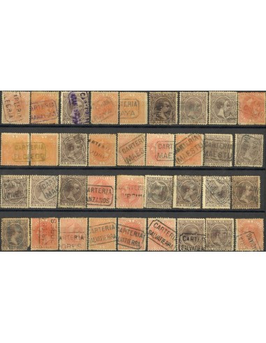 Castilla-La Mancha. Filatelia. º210, 219. (1900ca). Colección de carterías de la provincia de ALBACETE, generalmente buenas es