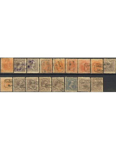 Andalucía. Filatelia. º210, 219. (1900ca). Colección de carterías de la provincia de ALMERIA, generalmente buenas estampacione