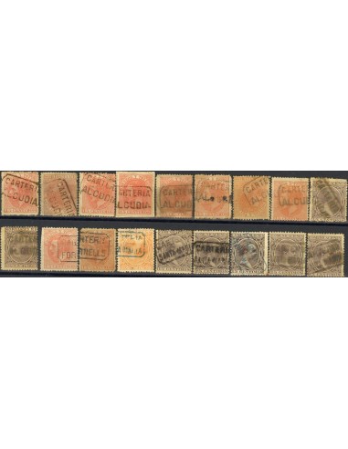 Islas Baleares. Filatelia. º210, 219. (1900ca). Colección de carterías de la provincia de BALEARES, generalmente buenas estamp