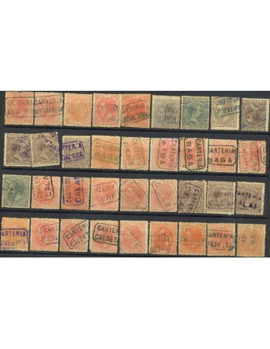 Cataluña. Filatelia. º210, 219. (1900ca). Colección de carterías de la provincia de BARCELONA, generalmente buenas estampacion