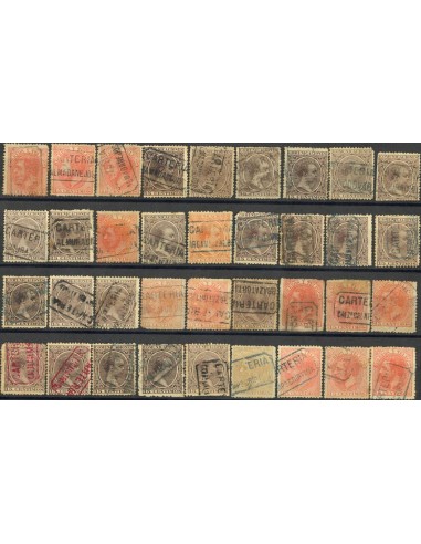 Castilla-La Mancha. Filatelia. º210, 219. (1900ca). Colección de carterías de la provincia de CIUDAD REAL, generalmente buenas