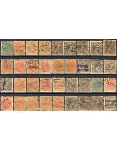 País Vasco. Filatelia. º210, 219. (1900ca). Colección de carterías de la provincia de GUIPUZCOA, generalmente buenas estampaci