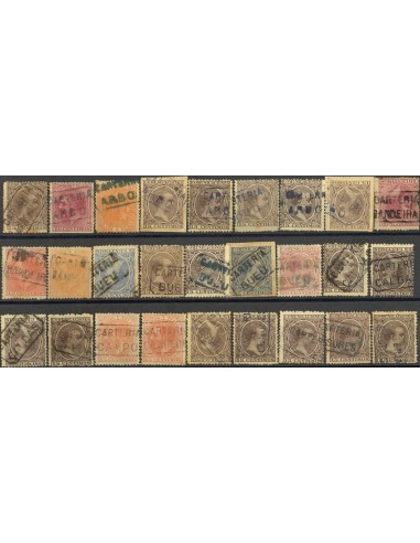 Galicia. Filatelia. º210, 219. (1900ca). Colección de carterías de la provincia de PONTEVEDRA, generalmente buenas estampacion
