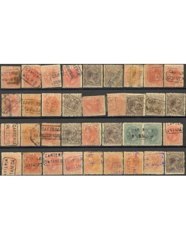 Cantabria. Filatelia. º210, 219. (1900ca). Colección de carterías de la provincia de SANTANDER, generalmente buenas estampacio