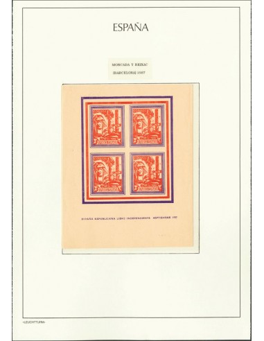 Guerra Civil. Locales. *. 1937. Importante conjunto de sellos de las Emisiones Locales de MONTCADA Y REIXAC, destacando varias