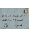 FA0881-1. HISTORIA POSTAL. Emisión de 1 de enero de 1870. Zafra a Trujillo
