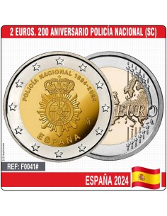 España 2024. 2 €. 200 Aniversario Policía Nacional (SC)