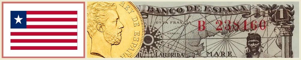 Numismatica de Liberia - numismaticayfilatelia.com