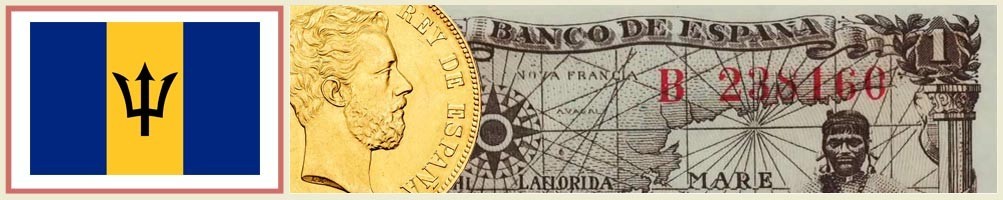 Numismatica de Barbados - numismaticayfilatelia.com