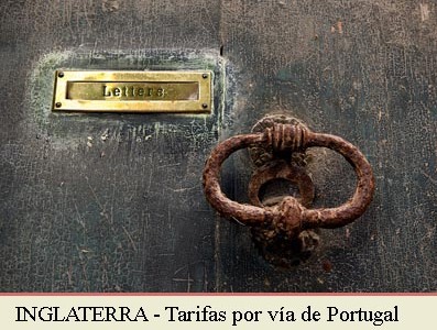 1812 - TARIFA POSTAL VIA PORTUGAL DE ESPAÑA POR VIA MARITIMA CON INGLATERRA