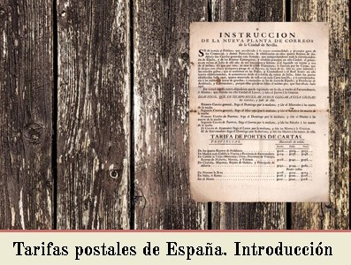 Postal rates in Spain. Introduction